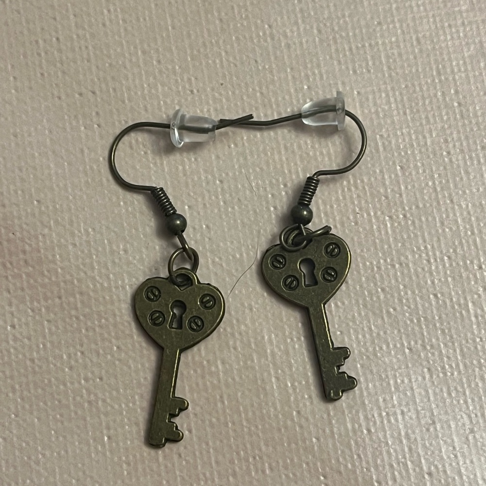 Hand made key earrings #4